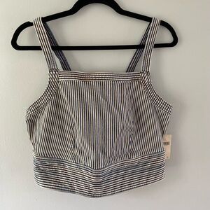 Anthropologie Striped Denim Top (BNWT)